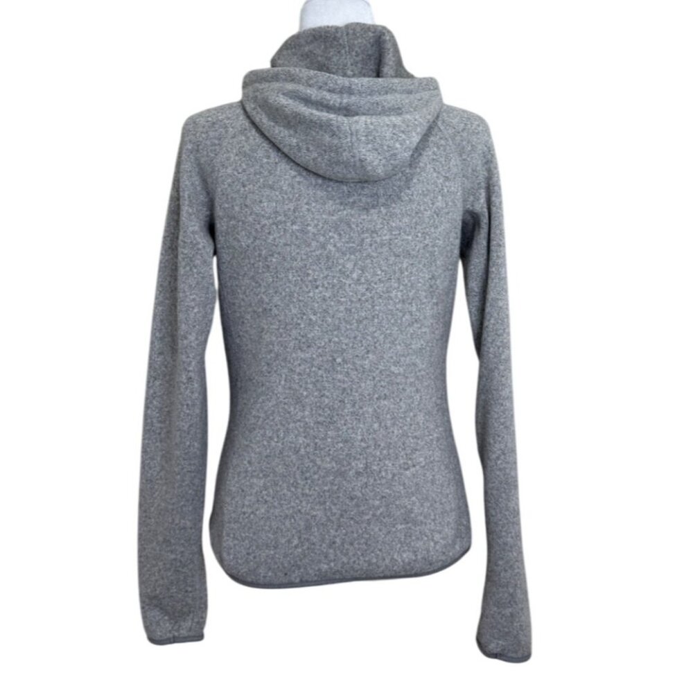 North Face Hoodie Sweater 1/4 Button Gray Pullover Crescent Sunrise Women Size M - Picture 3 of 7